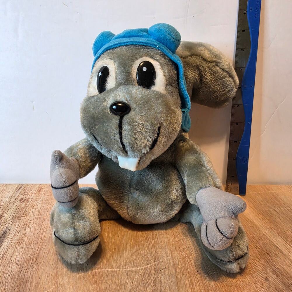 Vintage Rocky the Flying Squirrel Plush 12" tall